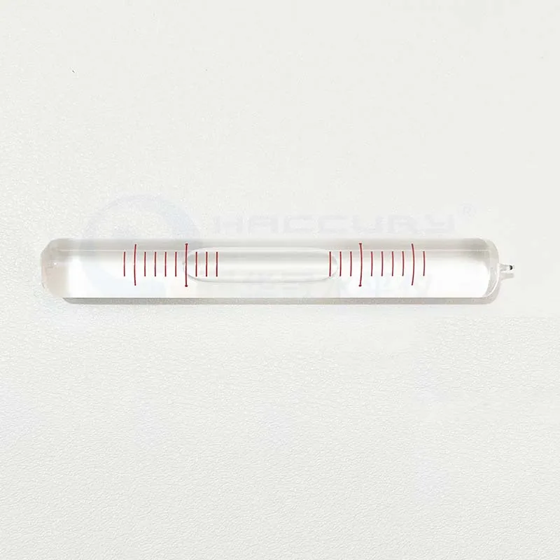 HACCURY High Sensitivity Glass Tube Level Bubble Mini Bubble Level Size 12x95mm Accuracy 0.1mm/m