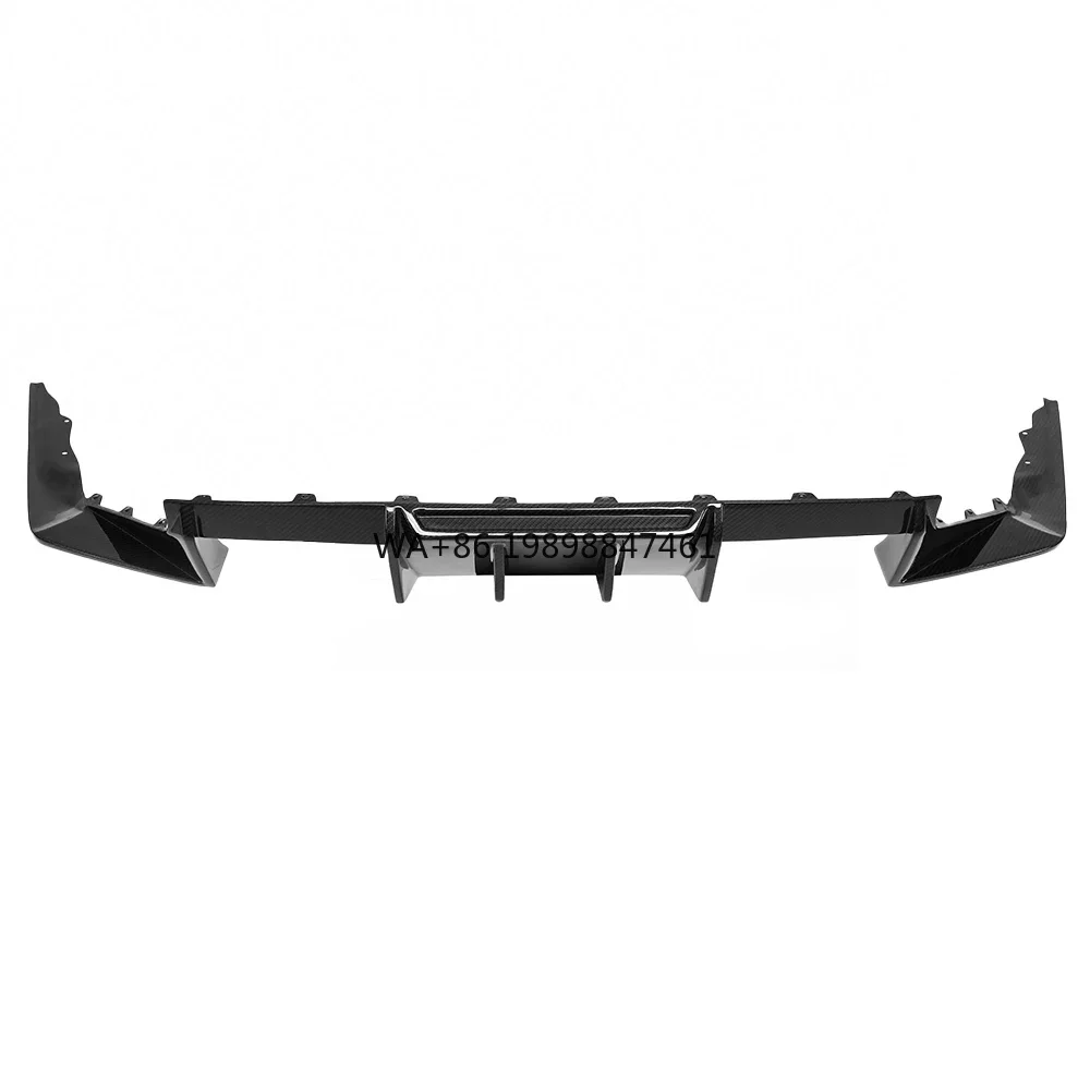 

New for BMW M2 G87 R44 Style Dry Carbon Fiber Rear Diffuser Lip Spoiler Bumper Guard