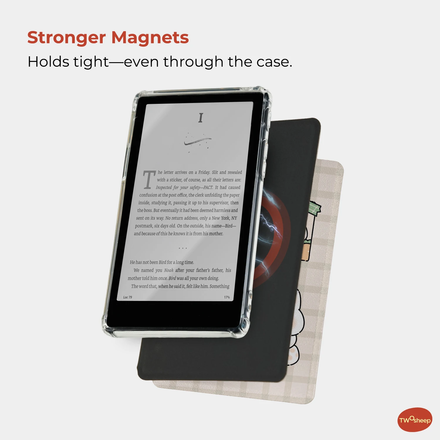Twosheep Cute Case suit for XTEINK X4 Pro XTEINK X4Pro Detachable Magnetic Clear TPU Shell Slim Skin Protective Guard Cover