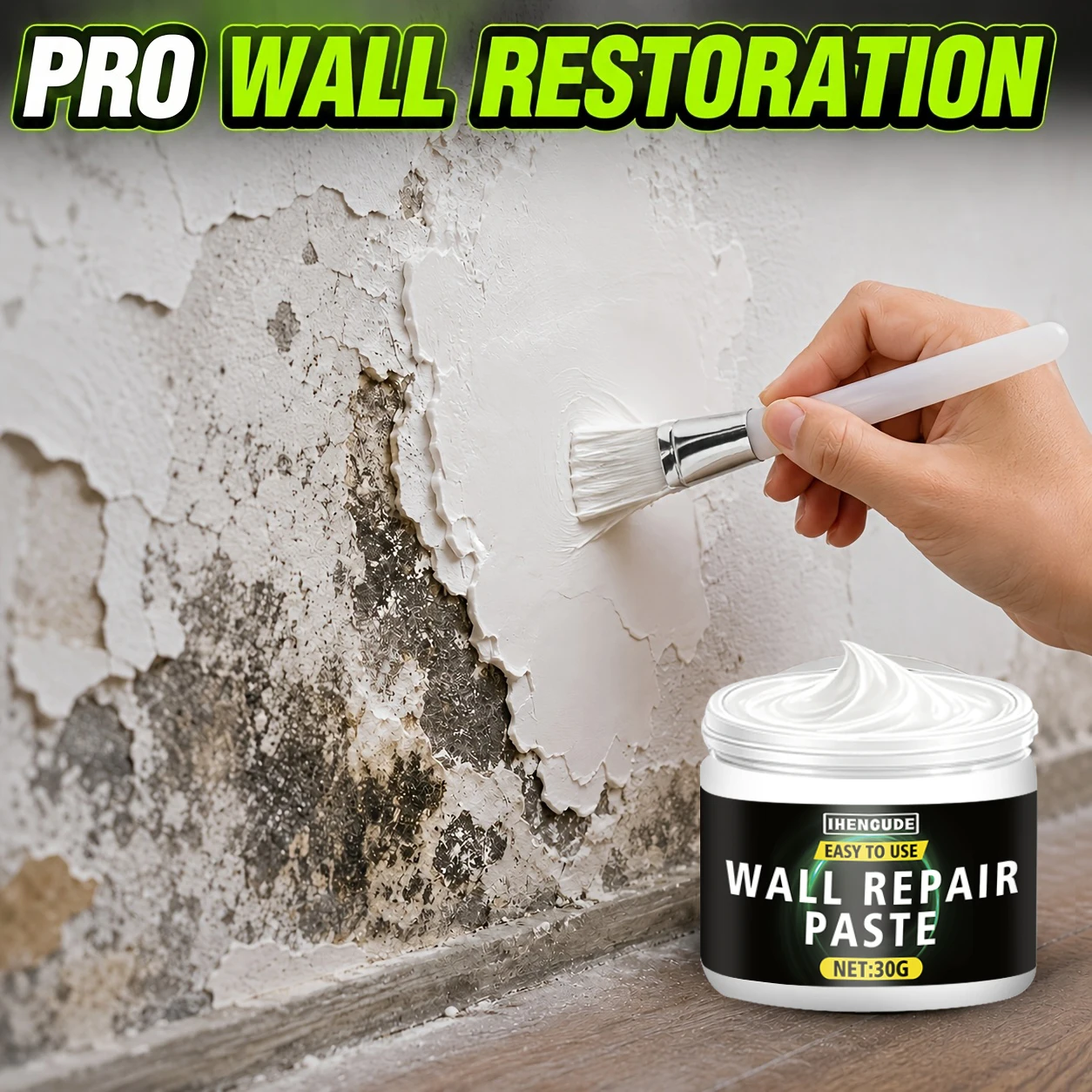 The Latest Upgraded Formula of Professional White Wall Repair Paste, Easily Restores the Smoothness of the Wall, Is Crack-Resistant, Convenient to Apply, and Effectively Repairs Various Cracks, Peeling, and Holes on Walls, as Well as Blackened Walls and Footprints and Graffiti, and Is Easy to Apply, Making It Even More Convenient to Use