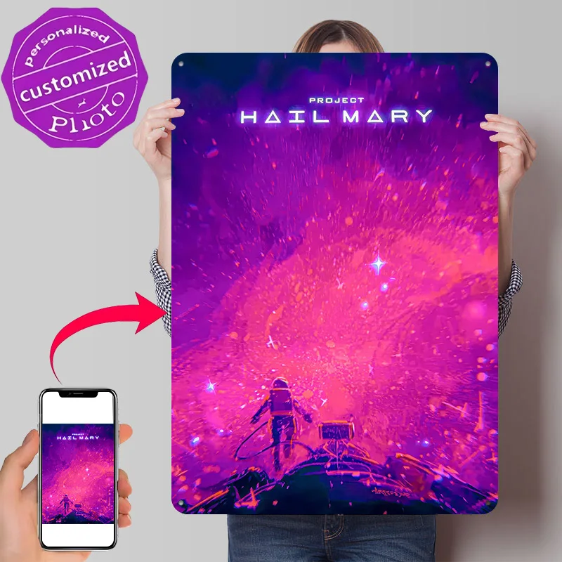 Project Hail Mary Astronaut Metal Poster Perfect Gift for Fans Lovers Customized Wall Art Metal Sign for Luxury Decoration Home