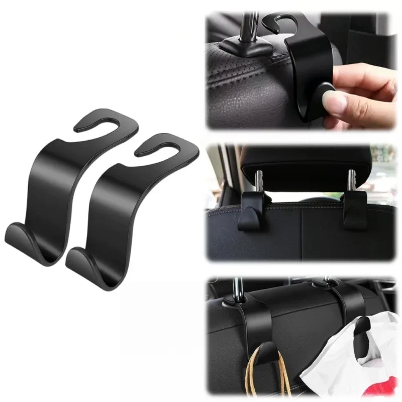 Universal Car Seat Headrest Hidden Hook Auto Backseat Storage Hanger Holder For Grocery Bags Handbags Car Interior Organizer