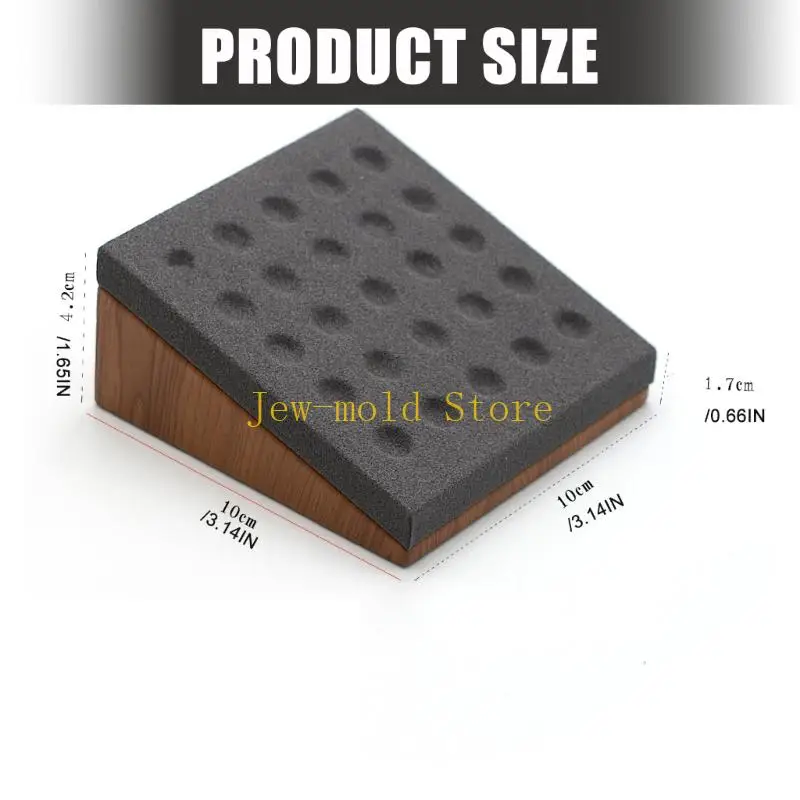 منصة عرض المجوهرات الخشبية C71B لـ Diamonds Gemstones Stand Storage Storage Stand