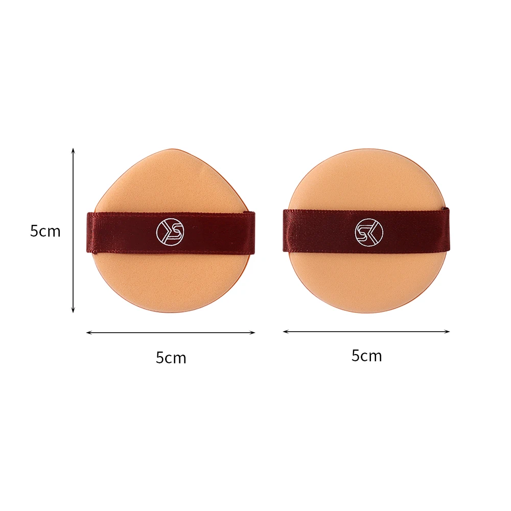 Leather Triangle Round Powder Puff Make Up Sponges for Face Eyes Contouring Shadow Seal Cosmetic Foundation Makeup Tools 1PCS