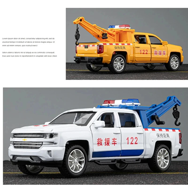 نموذج سيارة الإنقاذ مصنوع من خليط معدني يمكن فتح جميع أبواب السيارات وظيفة التراجع ألعاب نماذج السيارات للأولاد جمع الهدايا