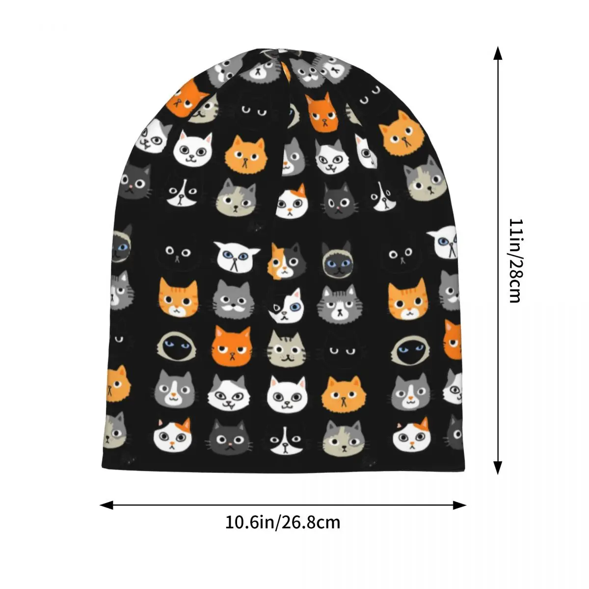 متنوعة وجوه القط لطيف ملتوي كيتي القط رسومات دافئة محبوك قبعة موضة بونيه قبعة الخريف قبعة حريمي للجنسين الكبار