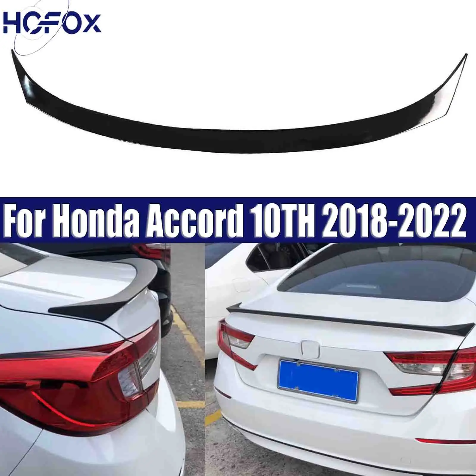

For Honda Accord 10TH 2018-2022 Rear Roof Trunk Spoiler Wing Lip Tail Fin Tuning Auto Parts