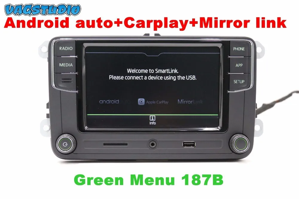 RCD510 RCD330 RCD330G Plus Radio Green Button Light Carplay Android Auto For Skoda Octavia Fabia Superb Yeti