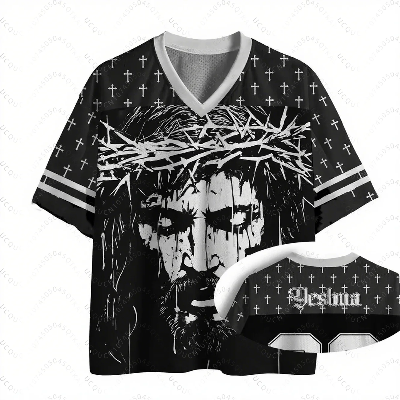 2025 Praying Christian Jesus Pattern Printed Street Wear T-Shirt Summer Men's Fashion Hip Hop Casual Jersey Short Sleeve T2k Top