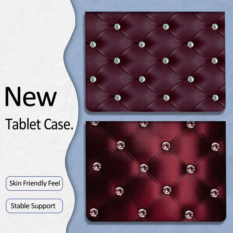 

Sparkling Burgundy Tufted For Xiaoxin Lenovo Tab P12 Extreme Legion Y900 Idea Pro GT 12.1 2025 Foldable Tablet Case Gift