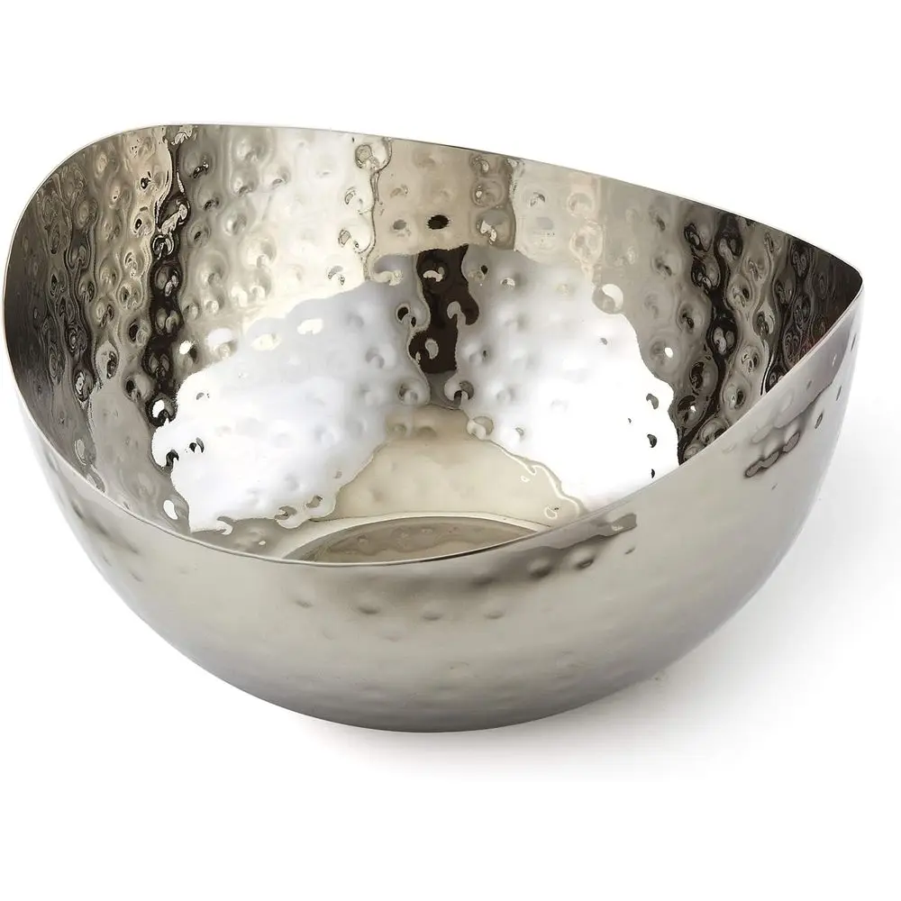 Stainless Steel Wave Design Candy Dish, 6x6, Silver