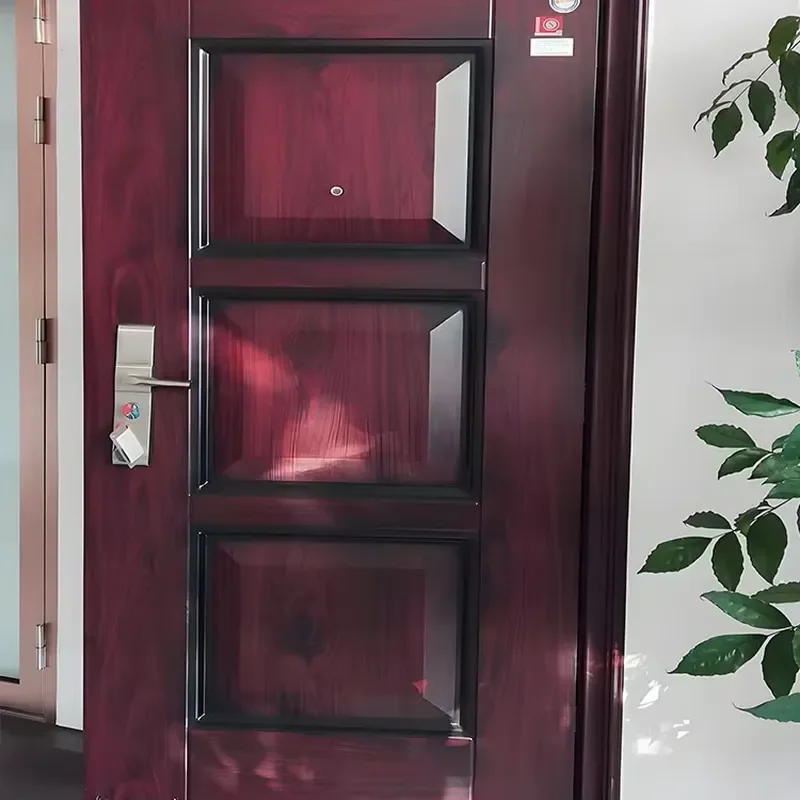 Modern Wood Security Door Designs Cheap Price Wooden Doors Custom Good Quality Composite Wood Door for Home / Project Use