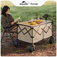 Naturehike Big Wheels Heavy Duty Folding Cart Outdoor Large Capacity Wagon Cart Beach Wagon For Sand Pull Trolley Camping Cart