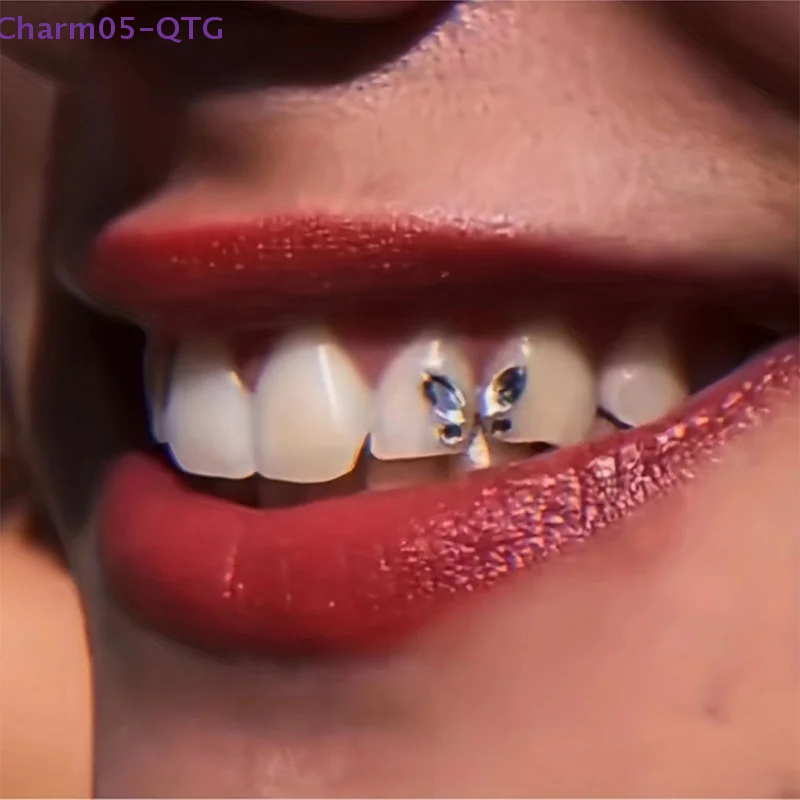 NEW 4Pcs/Box Dental Tooth Gems Crystal Ornament Various Shapes Color Teeth Jewelry Denture Acrylic