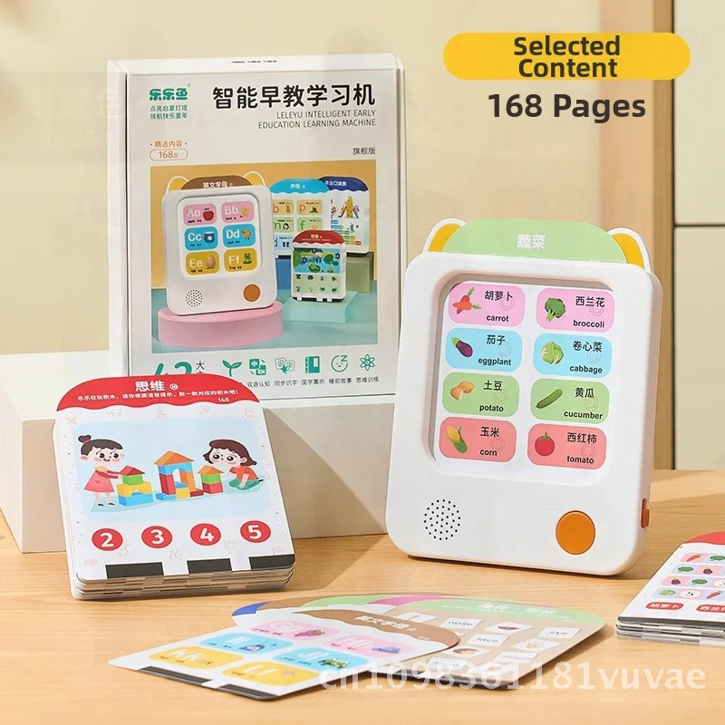 Früherziehungs-Lernmaschine für Kinder von 3 bis 6 Jahren mit intelligenter Sprachkarte zum Lesen, Sprache, Mathematik, Englisch und Alt
