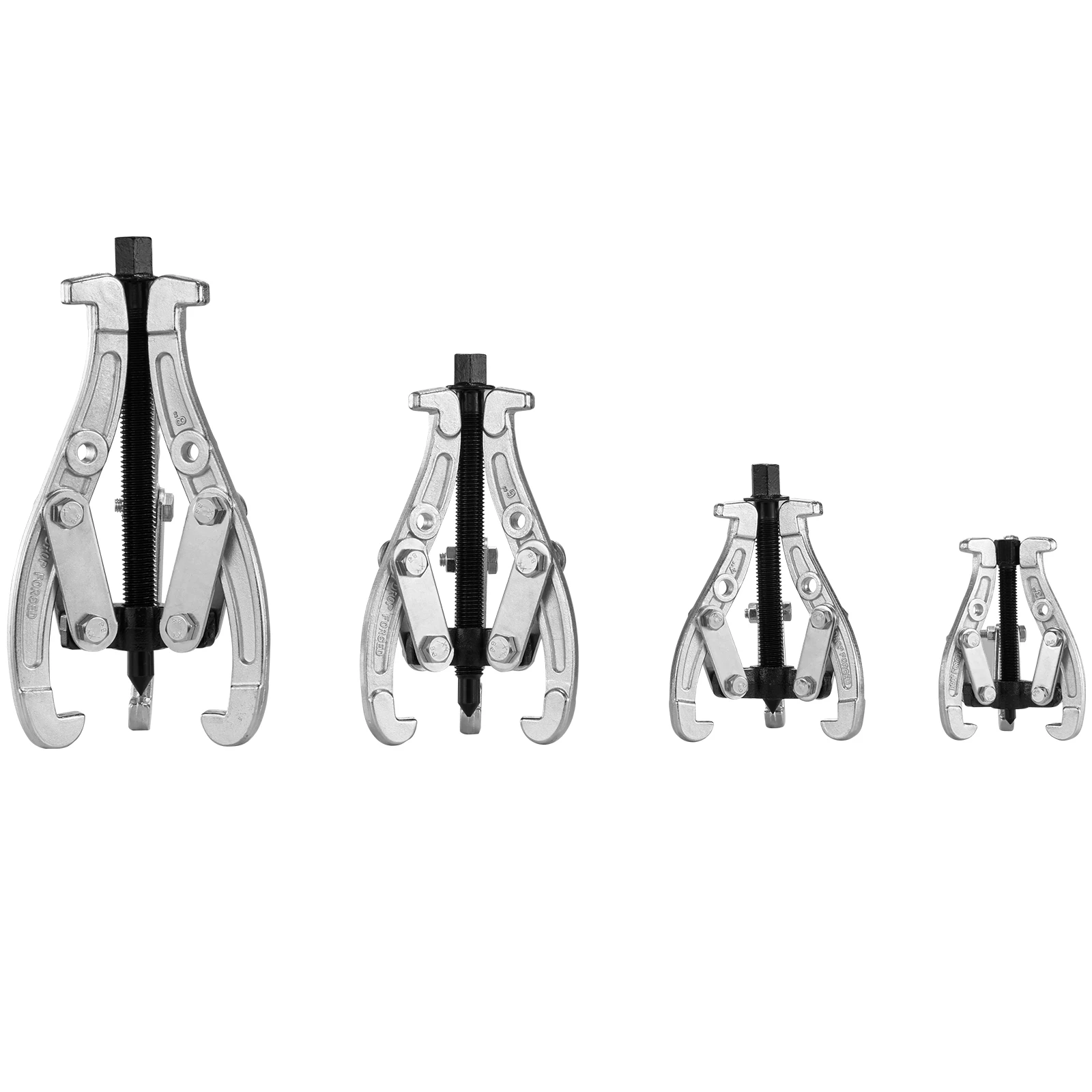VEVOR Extracteur de Roulement à 3 Mâchoires 4PCs Arrache Roulement Traction en Acier Arrache Moyeu de Roue Ouverture 76,2/101,6/152,4/203,2 mm pour Entretien Démontages des Engrenages Poulies Machines