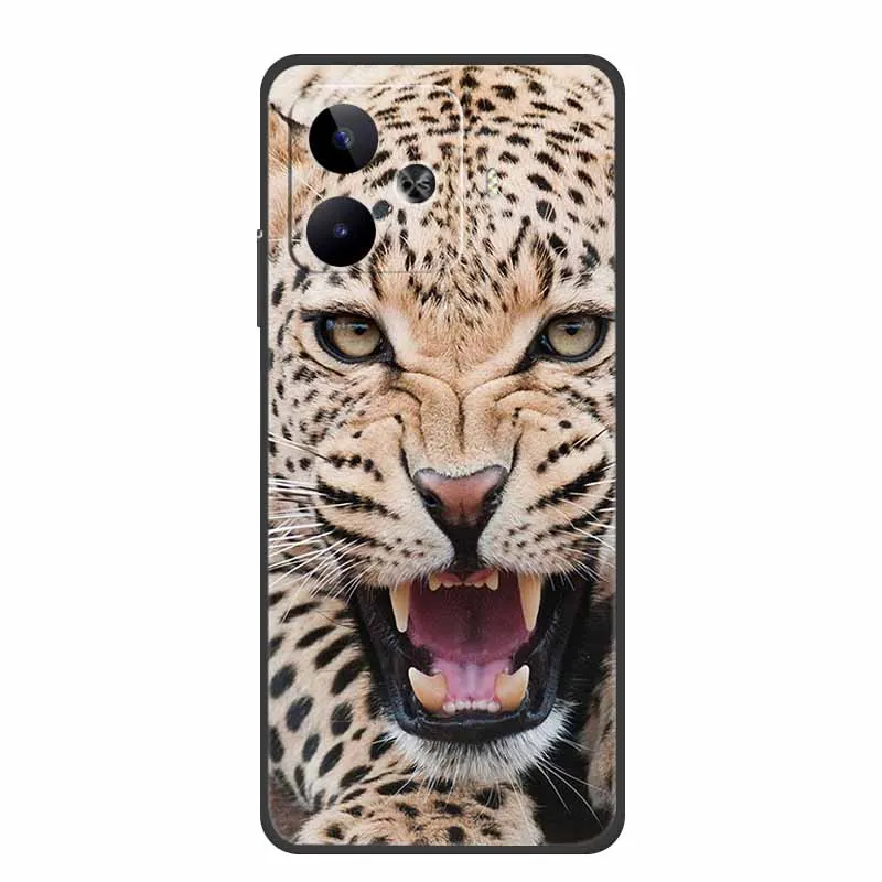 For vivo iQOO Z9 Turbo Case Animals Soft Silicone TPU Back Cover Phone Cases For vivo iQOOZ9 V2352A Wolf Protective Bumper funda