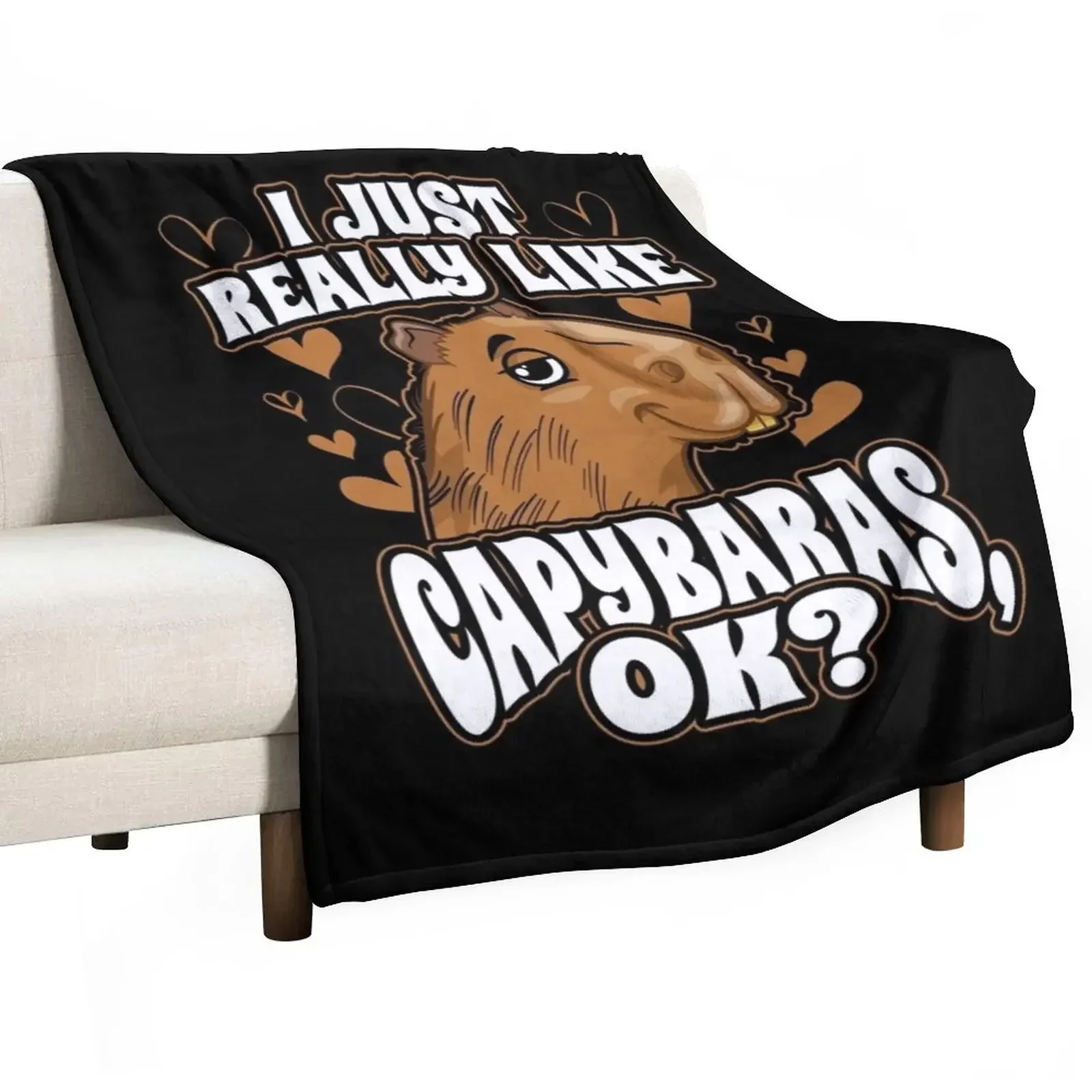 

I Just Really Like Capybaras OK Throw Blanket warm winter decorative Blankets