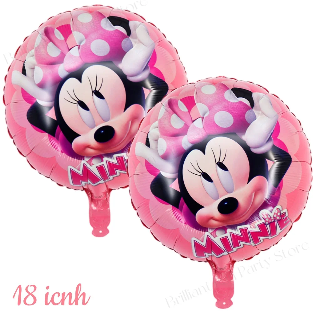 5pcs Disney Minnie Mouse Girls Birthday Party Decor palloncini in pellicola di alluminio Baby Shower Party Decor forniture per palloncini bomboniere