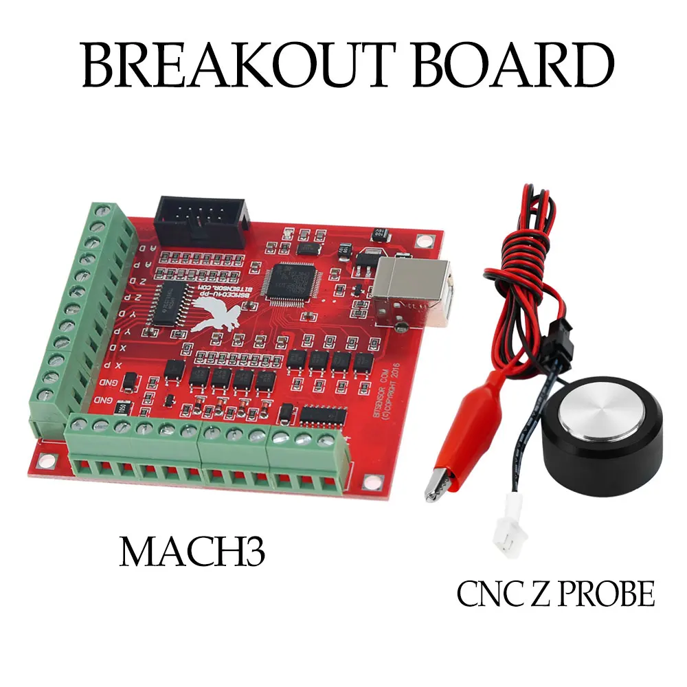 Usongshine CNC Z Axis Touch Probe USB MACH3 100Khz Breakout Board 4 Axis Interface Drive Motion Controller Flying Carving Card