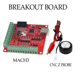 Usongshine CNC Z Axis Touch Probe USB MACH3 100Khz Breakout Board 4 Axis Interface Drive Motion Controller Flying Carving Card