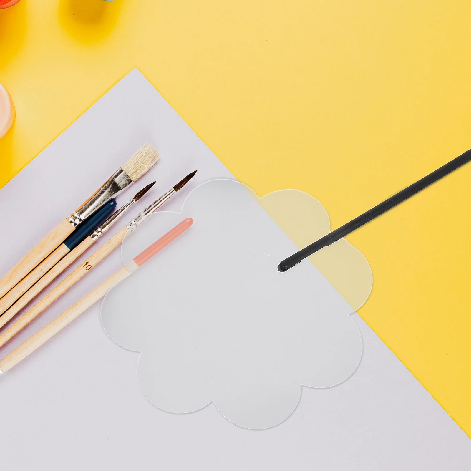 6 Stuks Doorzichtige Plastic Ronde Lege Fans Handheld voor Kinderen DIY Schilderen Zomer Feestartikelen Ambachtelijke Decoratie Decoratieve Fan Kleuring