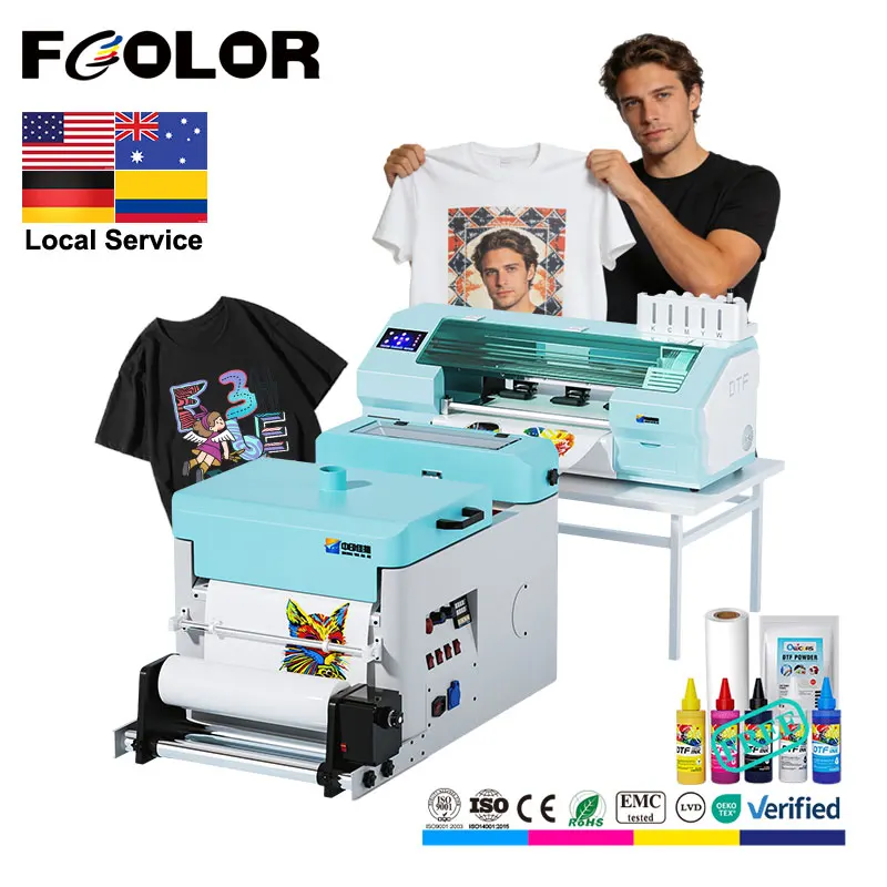 

Small Desktop A3 DTF Printer Inkjet T Shirt Printing Machine Single XP600 Head 35cm Heat Transfer Roll DTF Printer