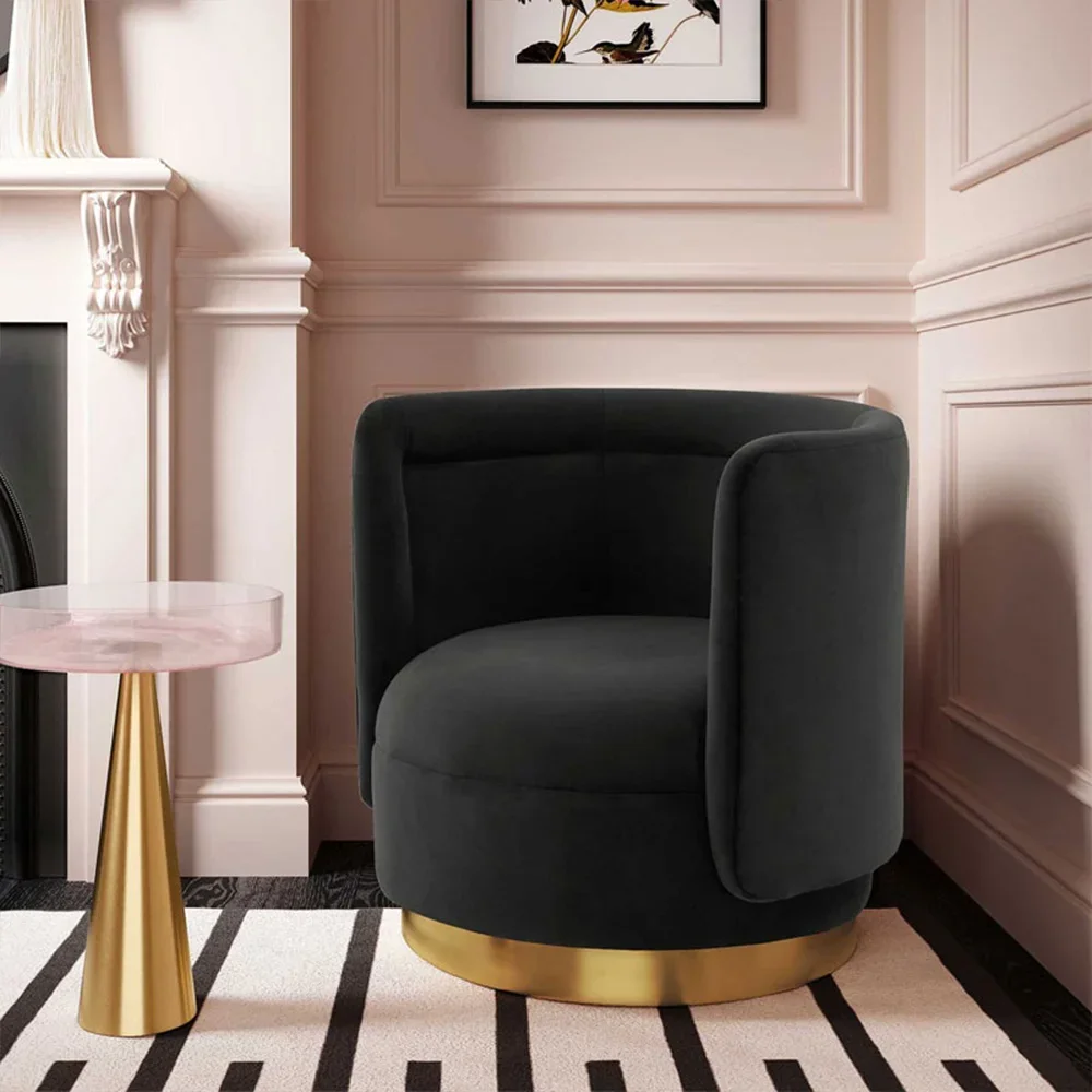 

#Modern Luxury Gold Stainless Steel Upholstered Living Room Furniture Accent Armchair Home Hotel Villa Sofa Chair