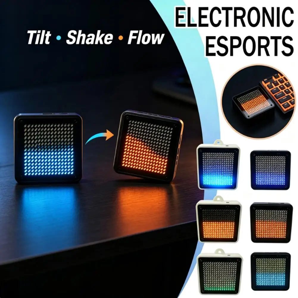 LED Electronic Hourglass Desktop Decor Lamp Tilt‑Sensing Fluid Sand Simulation 5V USB Charging Multi‑Color Light Effect Relief