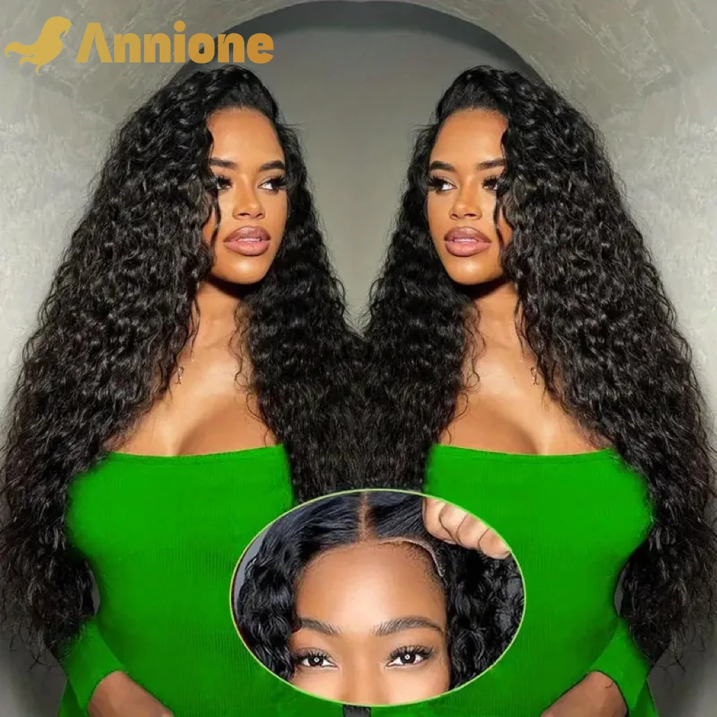 Water Curly 28inch Lace Front Wig 13x4 HD Transparent Lace Front Human Hair Wig Brazilian Natural 100% Human Hair Wigs For Women