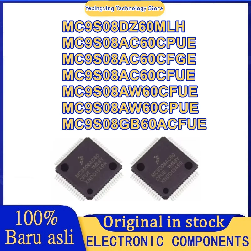 

5 шт. MC9S08DZ60MLH MC9S08AC60CPUE MC9S08AC60CFGE MC9S08AC60CFUE MC9S08AW60CFUE MC9S08AW60CPUE MC9S08GB60ACFUE Новый на складе