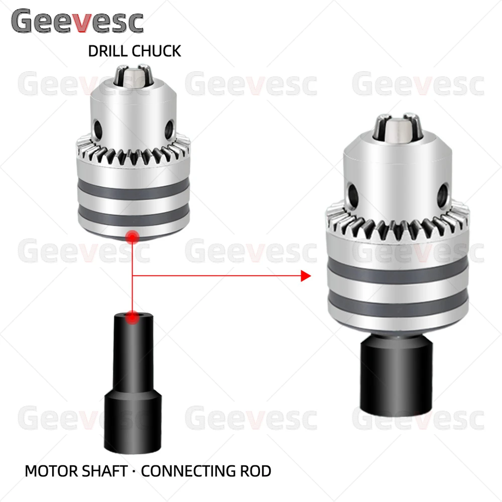 Imagem -02 - tipo de Luz Adaptador de Broca Chuck Chuck Broca do Eixo do Motor B10 B12 B16 B18 Bloqueio Adaptador de Broca Chuck Cônico da Máquina do Motor da Manga