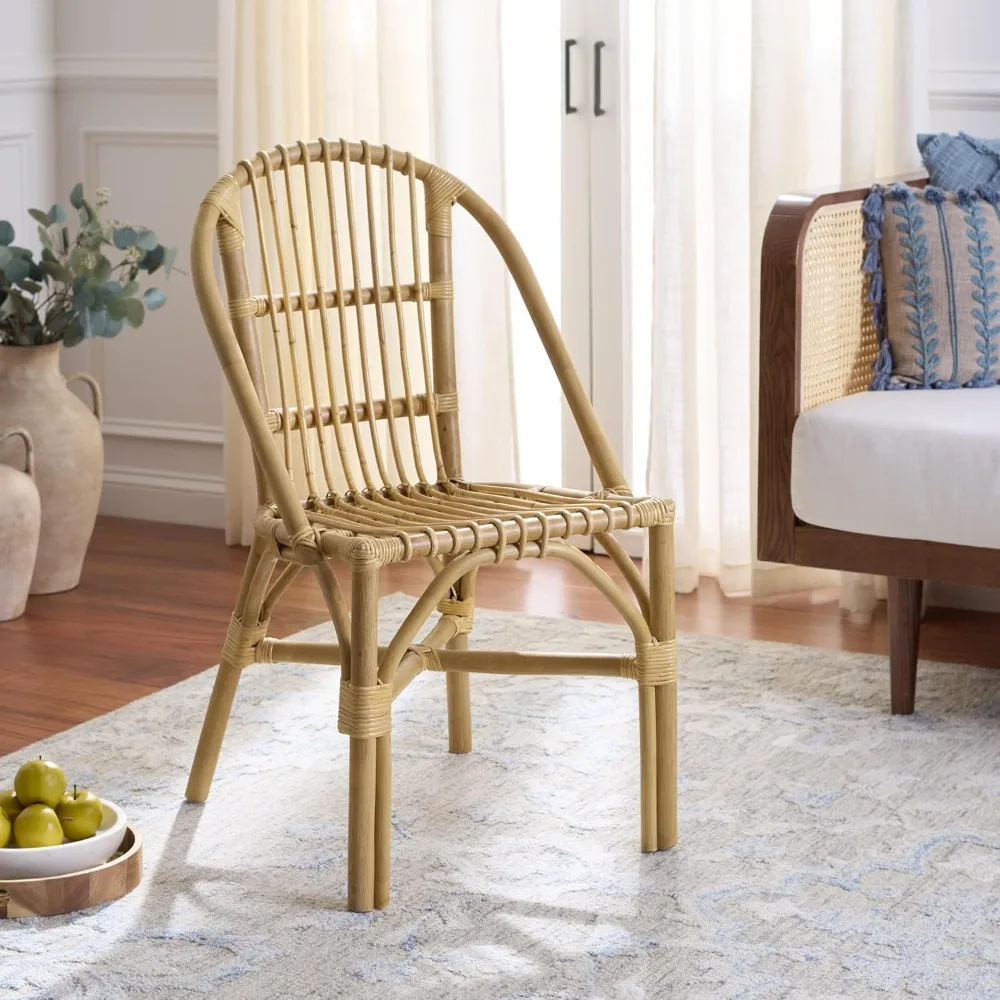 Woven Accent Chair - Natural Rattan - Fully Assembled - Suitable for Various Spaces, 17.7