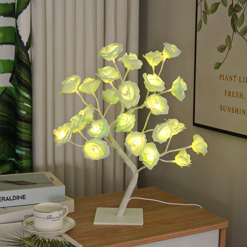 LED Rose Lamp Tree Rose Light Table Top Decorations for Wedding Mother\'s Day Valentine’s Day Decorations, Gift for Girls Mom