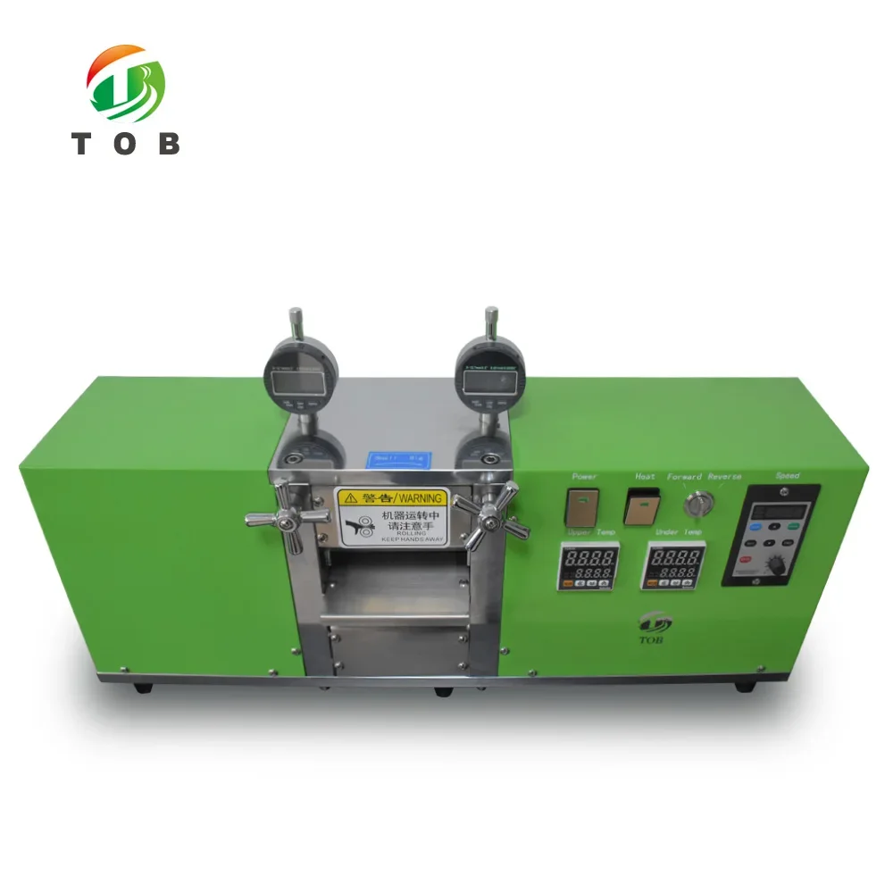 TOB Laboratory Rolling Roll Heat Press Machine for Lithium Ion Battery Electrode