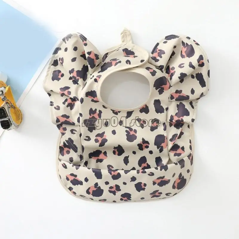 4X7D رائعتين تصميم جناح الملاك مريلة الطفل تصميم مقاوم للماء قماش التجشؤ ميزة التنظيف السهل للرضع والأطفال الصغار #3