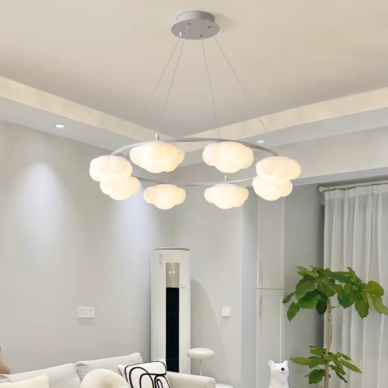 

Modern Cloud Pendant Light Creative Multi Head Ceiling Chandelier Nordic Restaurant Living Room Bedroom Lighting Home Decor