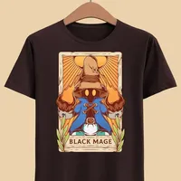 Black Mage Tarot Card Unisex T-shirt - Final Fantasy IX Gaming Tee - Vivi Ornitier FFIX Video Game Shirt - Rpg Jrpg Gamer Tee