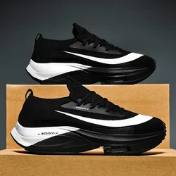 Air Unisex Men Running Shoes Woman Trainer Race Breathable Couple Sneakers Men Sneakers Lace Up Toe Cushioning Shoes for Men