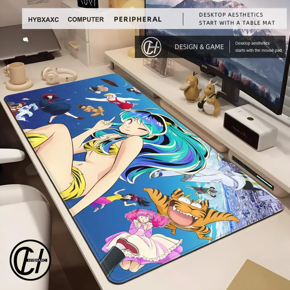 Urusei Yatsura Anime Extra Large Gaming Laptop Computer Desk Mat Mouse Pad Mouse Mat Notbook HYBXAXC Mousepad Gamer 400X800MM
