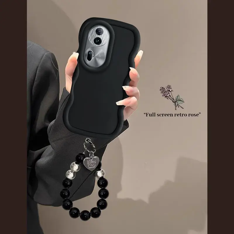 Reno 11Pro Neue Wellenförmige Lanyard Silikon Telefon Fall Für OPPO 11 12 14F 13F 12F 11F 12Pro 10 8Lite 8T 7Z 6Z 5Z 6 Abdeckung