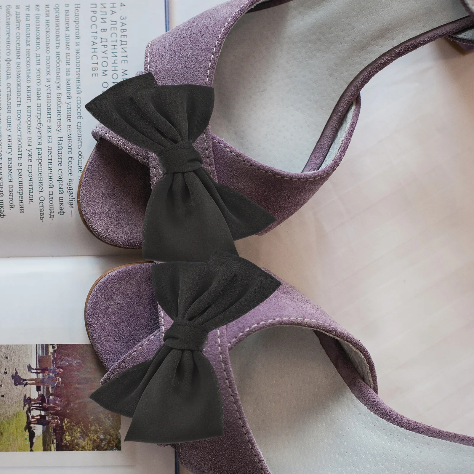 

Retro Buckles Bridal Heel Clips Bow Multicolor Fabric Decor Accessories Women Cloth Small Bows Shoe Jewelry Embellishments