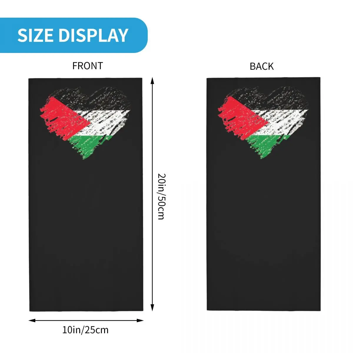 Heartbeat Palestine Motocross Bandana Neck Cover Printed Liberation Freedom Wrap Scarf Balaclava Cycling Unisex Adult Winter