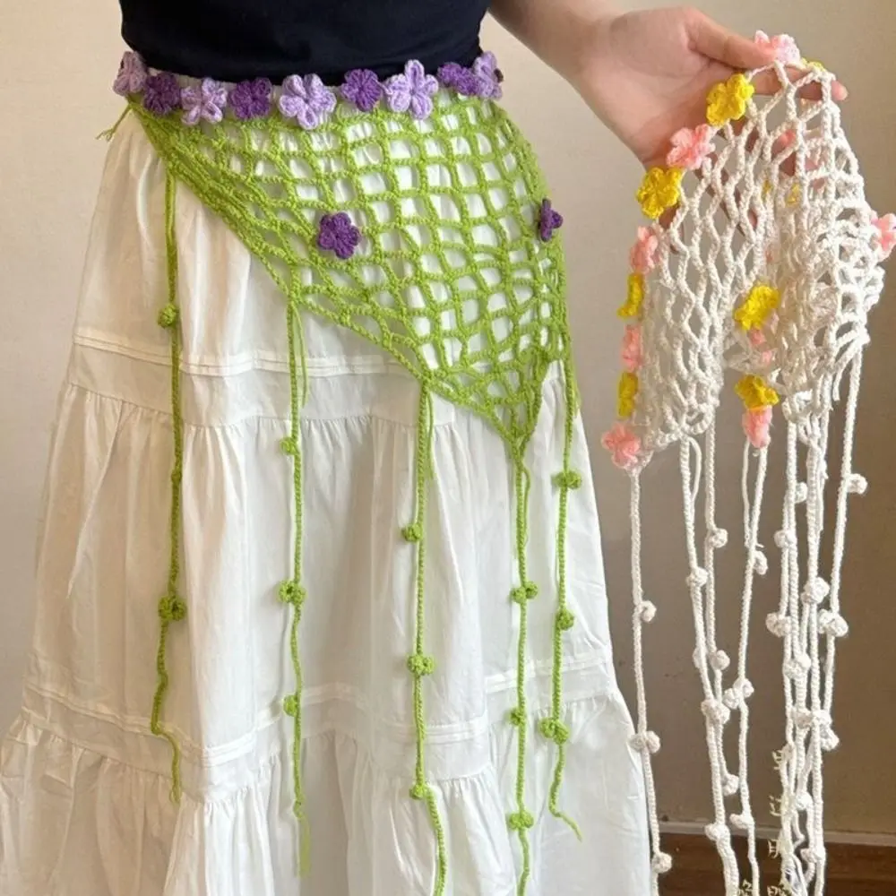 novo-lenco-de-cintura-em-croche-lenco-triangular-em-croche-decoracao-de-saia-em-croche-lenco-de-cabeca-em-malha-decoracao-floral-para-cabelo-cobertura-de-cintura-decoracao-para-cabelo