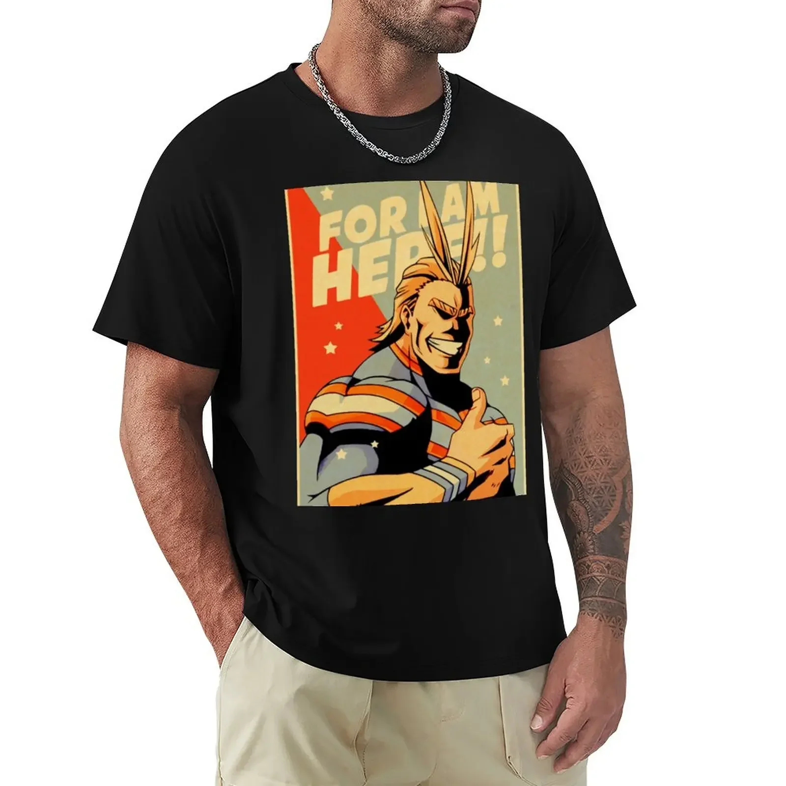 

All Might Retro 2 T-Shirt vintage graphic tee street wear oversized t shirt graphic t shirt vintage Men's cotton t-shirt