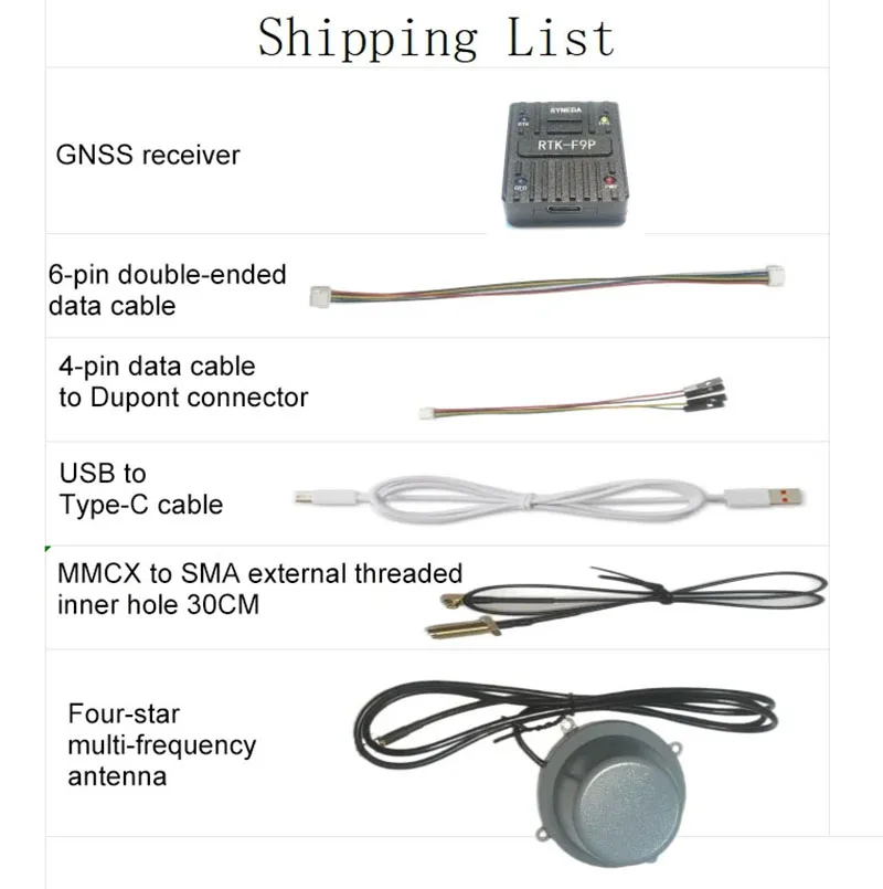 جهاز استقبال Gnss عالي التقدم مع بوصلة مدمجة وحدة Zed-F9P تحديد المواقع بالسنتيمتر محطة متنقلة للطائرات بدون طيار GNSS #2