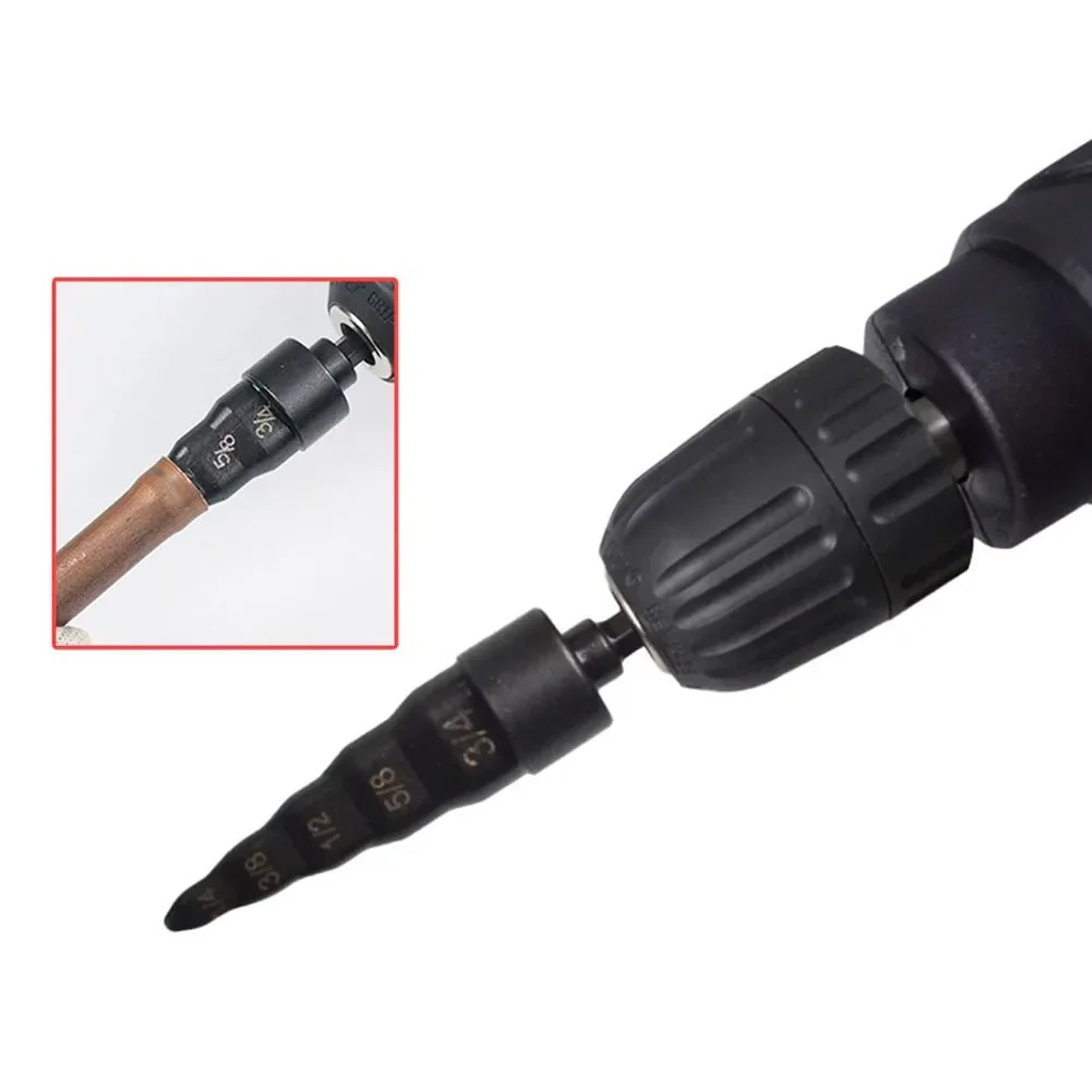 5 In 1 Air Conditioner Copper Pipe Expander Swaging Drill Bit Set Repair Tool Copper Pipe Expansion Kit With Hex Shank For Drill