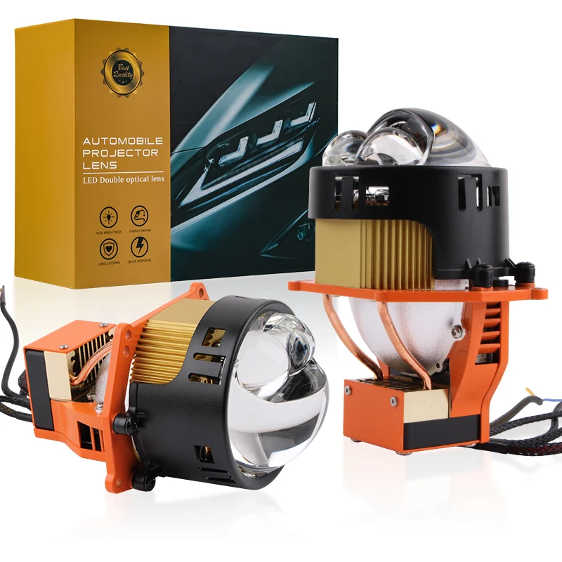 

95W 3.0 High Power Auto LED Headlamps Dual Laser Projector Lens Car Bi-Led Projectors Bulbs Fog Lights 6000k Color Temperature