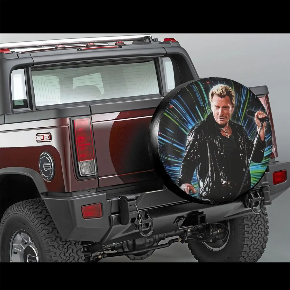 Johnny Hallyday Rock Spare Wheel Tire Cover for Jeep Pajero Singer French France Dust-Proof Vehicle Accessories 14