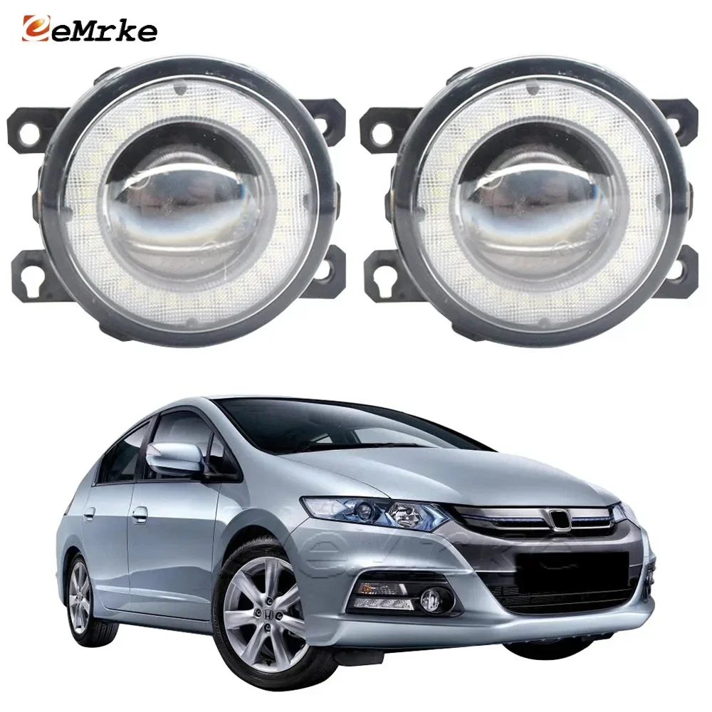 

LED Fog Light Assembly Lems Angel Eye DRL Halo Daytime Runinng Lamp Car Lights PTF for Honda Insight ZE2 Facelift 2012 2013 2014